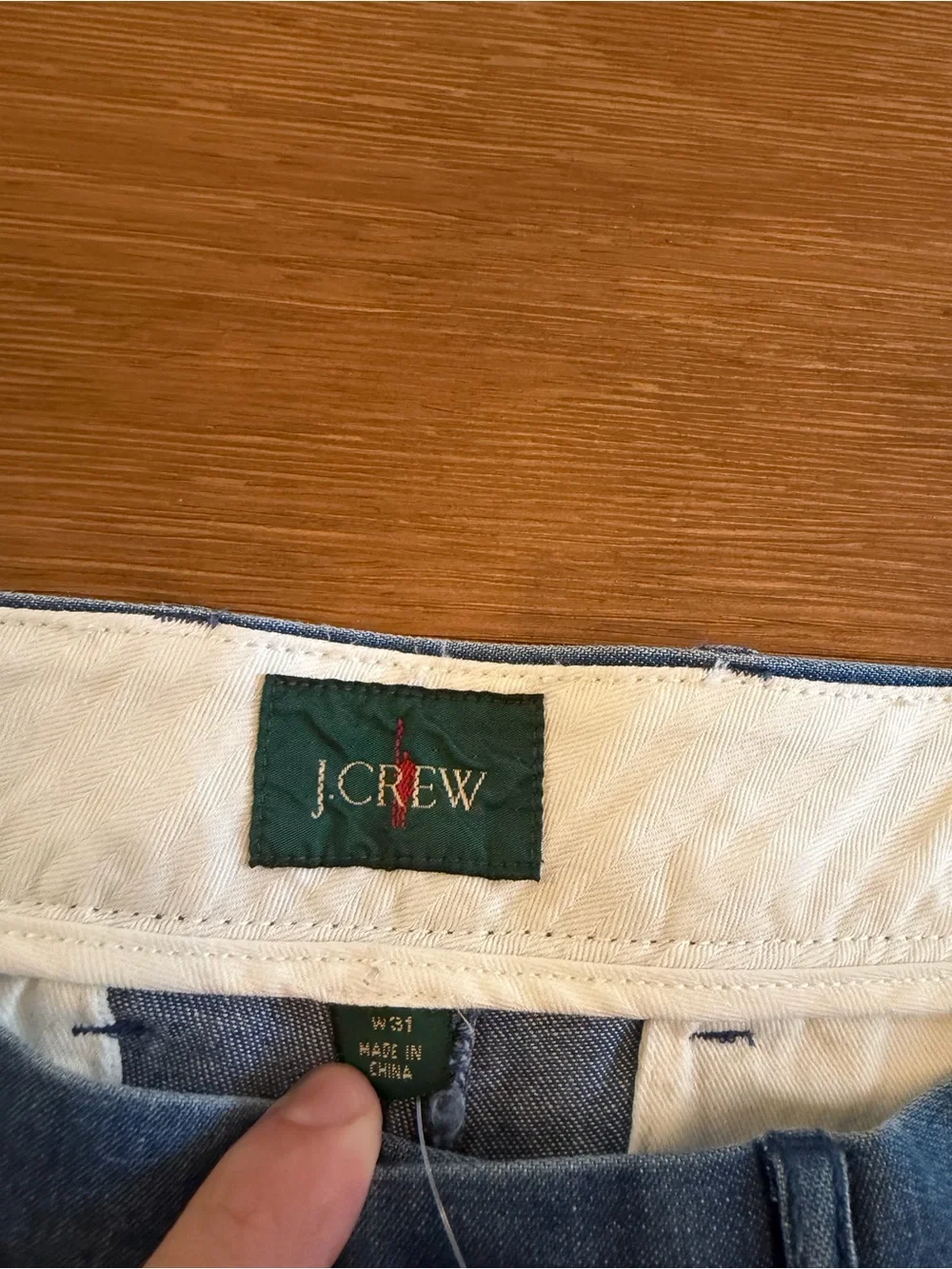 J.Crew Men’s Relaxed Pleated Chambray Shorts Nineties Wash Size 31 NWT